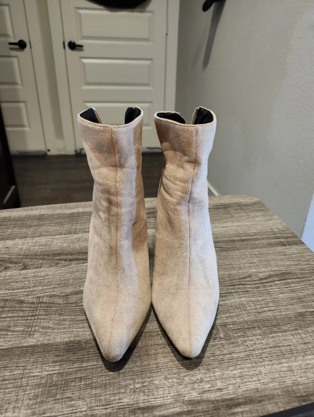 Fashion Nova Baby Pink Ankle Boots Size 7